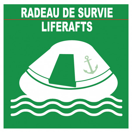 RADEAU DE SURVIE (15X15cm) - Autocollant(sticker)