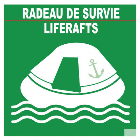 RADEAU DE SURVIE (20X20cm) - Autocollant(sticker)