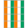 Drapeau Côte d'Ivoire (8 fois 9.5x6.3cm) - Sticker/autocollant