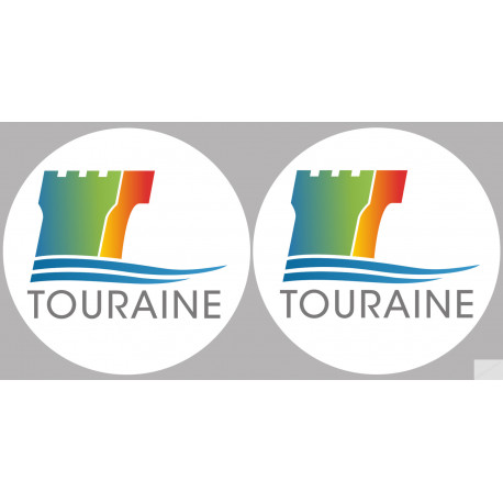 Département 37 Touraine (2 fois 10cm) - Autocollant(sticker)