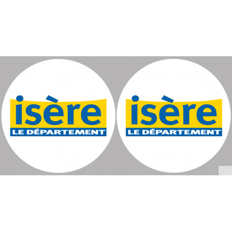 Département 38 l'Isère (2 fois 10cm) - Autocollant(sticker)
