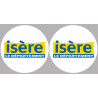 Département 38 l'Isère (2 fois 10cm) - Autocollant(sticker)