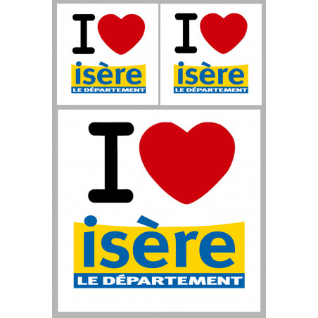 Département 38 l'Isère (1fois 10cm / 2 fois 5cm) - Autocollant(sticker)