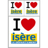 Département 38 l'Isère (1fois 10cm / 2 fois 5cm) - Autocollant(sticker)