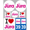 Département 39 le Jura (8 autocollants variés) - Autocollant(sticker)