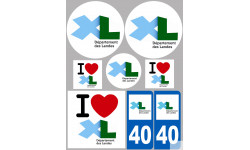 Landes (8 autocollants variés) - Autocollant(sticker)