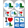 Landes (8 autocollants variés) - Autocollant(sticker)