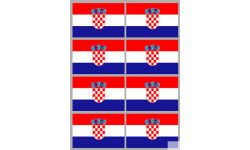 Drapeau Croatie (8 fois 9.5x6.3cm) - Autocollant(sticker)