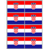 Drapeau Croatie (8 fois 9.5x6.3cm) - Sticker/autocollant