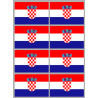 Drapeau Croatie (8 fois 9.5x6.3cm) - Autocollant(sticker)