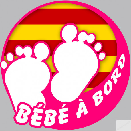 bébé à bord Catalanne - 10cm - Autocollant(sticker)