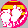 bébé à bord Catalanne - 10cm - Autocollant(sticker)