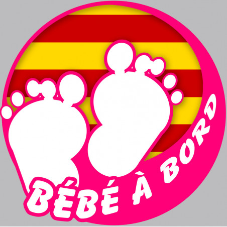 bébé à bord Catalanne - 15cm - Autocollant(sticker)