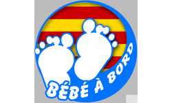 bébé à bord Catalan (10x10cm) - Autocollant(sticker)