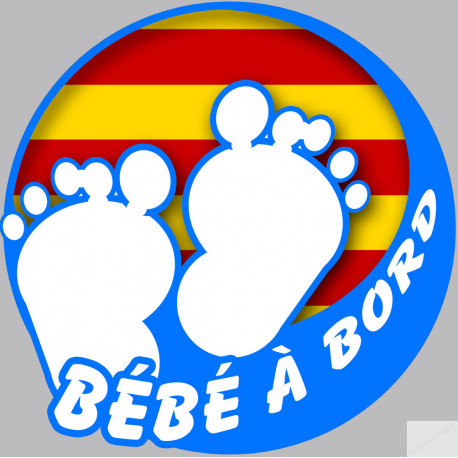 bébé à bord Catalan (10x10cm) - Autocollant(sticker)