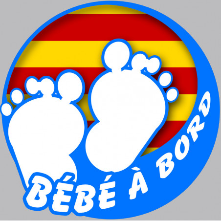 bébé à bord Catalan (10x10cm) - Autocollant(sticker)