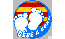 bébé à bord Catalan (15x15cm) - Autocollant(sticker)