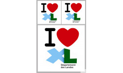 Département 40 les Landes (1fois 10cm / 2 fois 5cm) - Autocollant(sticker)