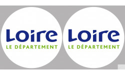 Département 42 la Loire (2 fois 10cm) - Autocollant(sticker)