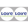 Département 42 la Loire (2 fois 10cm) - Autocollant(sticker)