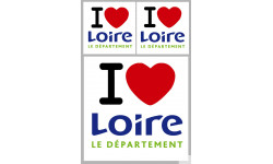 Département 42 la Loire (1fois 10cm / 2 fois 5cm) - Autocollant(sticker)