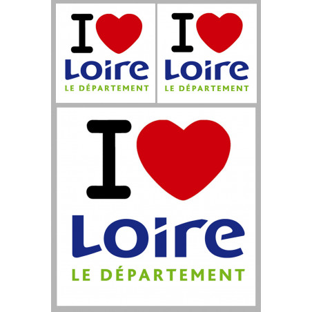 Département 42 la Loire (1fois 10cm / 2 fois 5cm) - Autocollant(sticker)