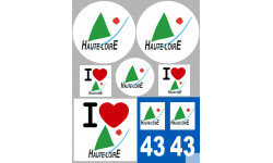 Département 43 la Haute Loire (8 autocollants variés) - Autocollant(sticker)