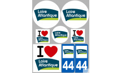 Département 44 la Loire Atlantique (8 autocollants variés) - Autocollant(sticker)