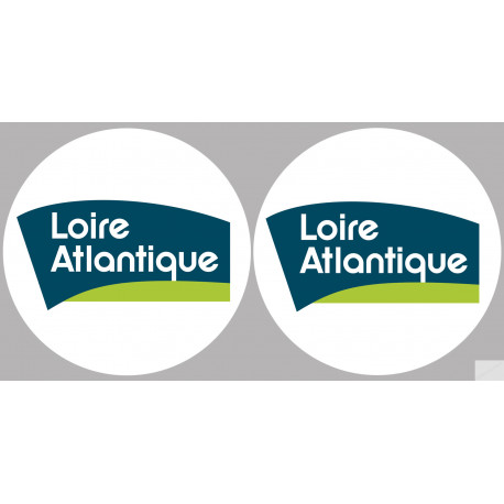 Département 44 la Loire Atlantique (2 fois 10cm) - Autocollant(sticker)