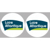 Département 44 la Loire Atlantique (2 fois 10cm) - Autocollant(sticker)
