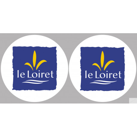Département 45 le Loiret (2 fois 10cm) - Autocollant(sticker)