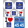 Loiret (8 autocollants variés) - Autocollant(sticker)