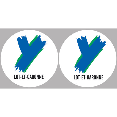 le Lot et Garonne (2fois 10cm) - Sticker/autocollant