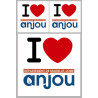 l'Anjou (1fois 10cm / 2 fois 5cm) - Sticker/autocollant