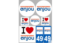 Anjou (8 autocollants variés) - Autocollant(sticker)