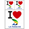 Département 50 la Manche (1fois 10cm / 2 fois 5cm) - Autocollant(sticker)