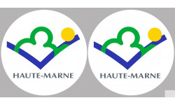 Département 52 la Haute-Marne (2 fois 10cm) - Autocollant(sticker)