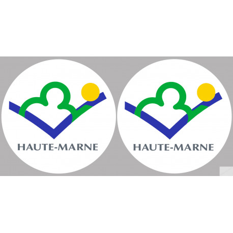 Département 52 la Haute-Marne (2 fois 10cm) - Autocollant(sticker)