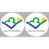 la Haute-Marne (2fois 10cm) - Sticker/autocollant