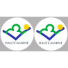 la Haute-Marne (2fois 10cm) - Autocollant(sticker)