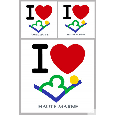 Département 52 la Haute-Marne (1fois 10cm / 2 fois 5cm) - Autocollant(sticker)