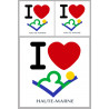la Haute-Marne (1fois 10cm / 2 fois 5cm) - Autocollant(sticker)