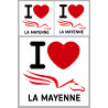 Département 53 la Mayenne (1fois 10cm / 2 fois 5cm) - Autocollant(sticker)