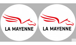 Département 53 la Mayenne (2 fois 10cm) - Autocollant(sticker)