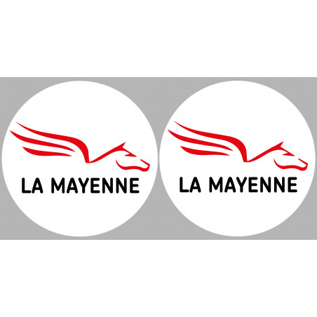Département 53 la Mayenne (2 fois 10cm) - Autocollant(sticker)