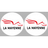 Département 53 la Mayenne (2 fois 10cm) - Autocollant(sticker)