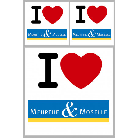 la Meurthe et Moselle (1fois 10cm / 2 fois 5cm) - Autocollant(sticker)