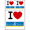 la Meurthe et Moselle (1fois 10cm / 2 fois 5cm) - Autocollant(sticker)