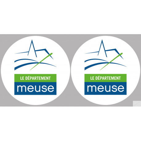 Département 55 la Meuse (2 fois 10cm) - Autocollant(sticker)