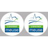la Meuse (2fois 10cm) - Sticker/autocollant
